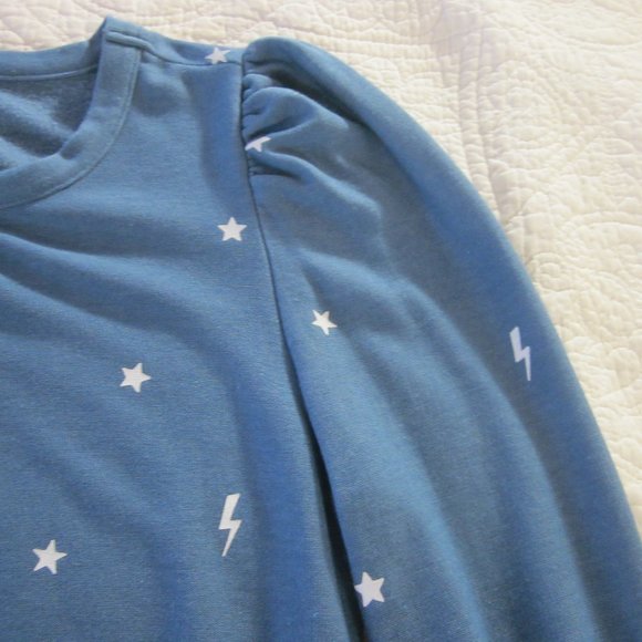 Chaser Top XS Starry Bolts Blue Puff Sleeve (Top Only) - Picture 4 of 7